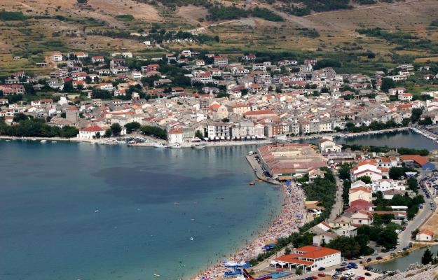 Panoramic view of Pag City bay and beach